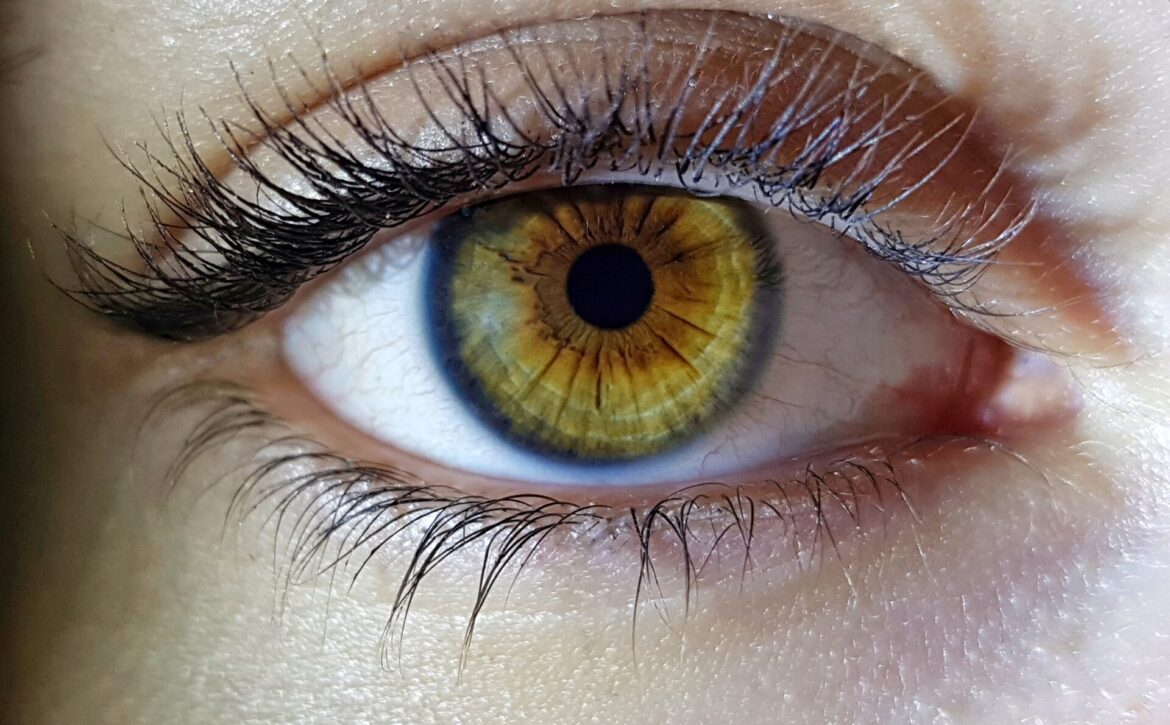 Beautiful macro closeup shot of a female human's deep eyes